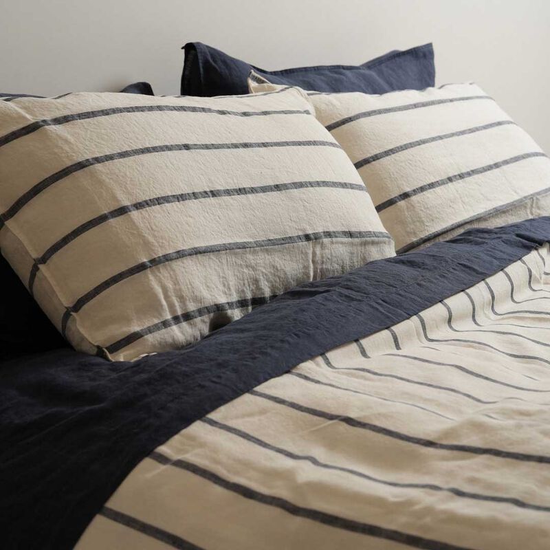 Home Lab 100% French Flax Linen Euro Pillowcase image number 2